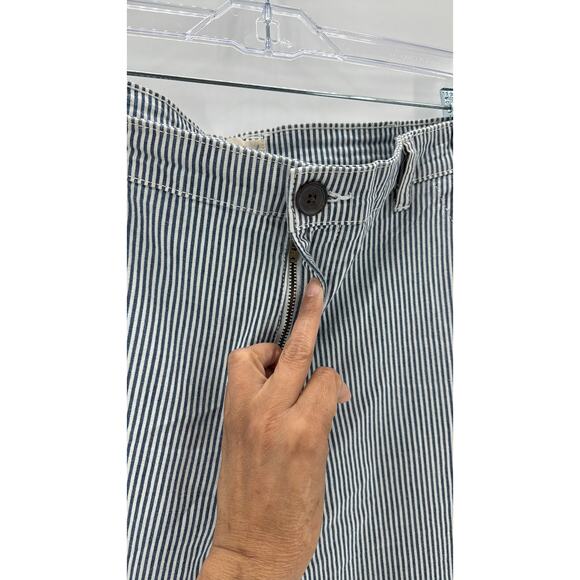 Universal Threads blue railroad striped high waisted wide leg carpenter pant - Picture 5 of 9